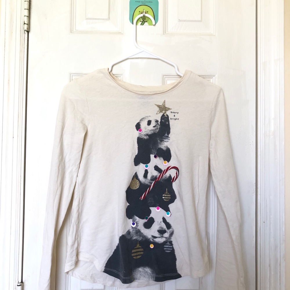 Gap kids Panda Christmas tree T-shirt